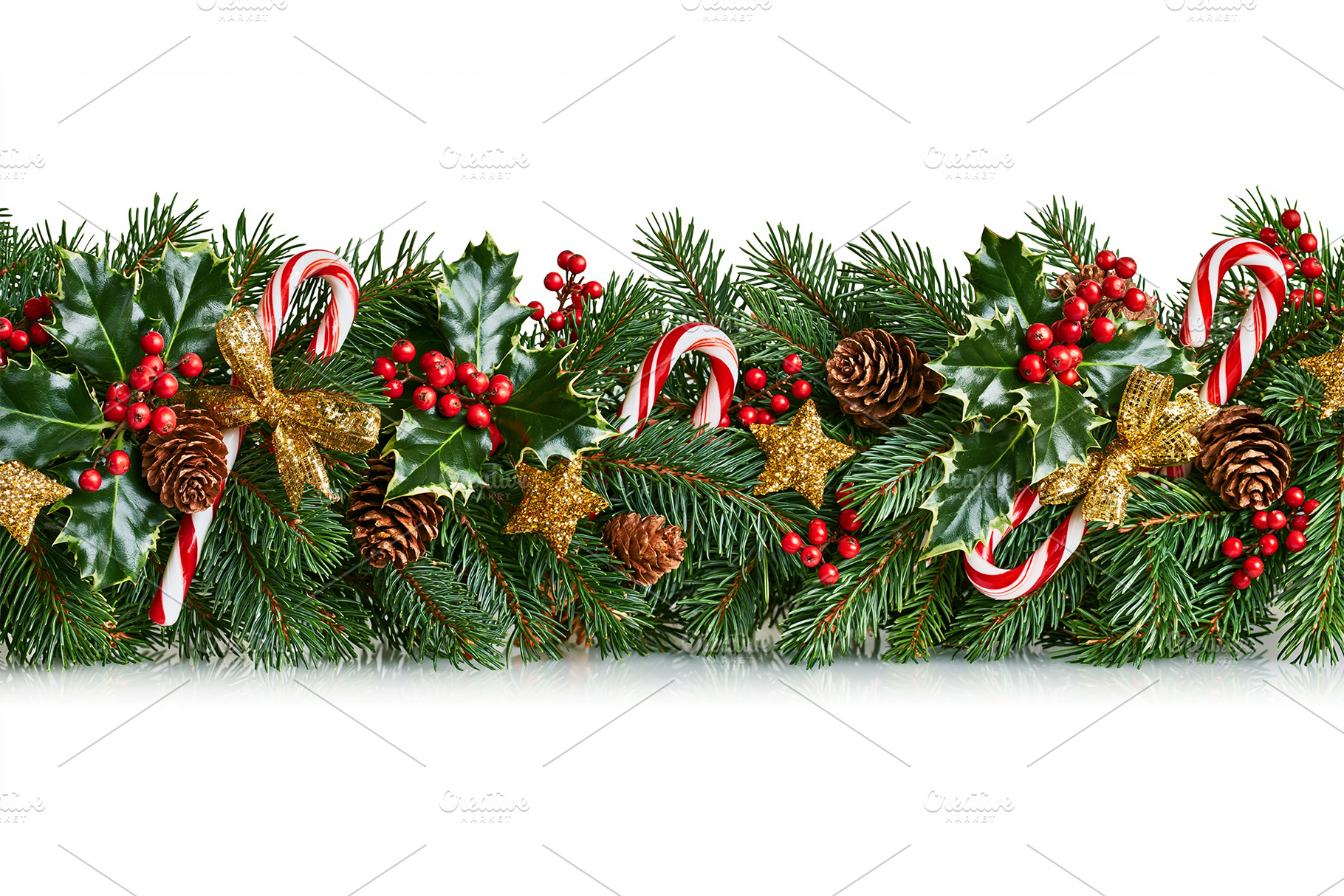 Festive Christmas garland, a Holiday Photo by Hannet