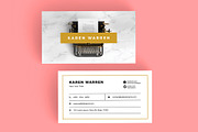 Typewriter Marble Business Card, a Business Card Template by RCDesigns (Thumbnail 1 of 3)