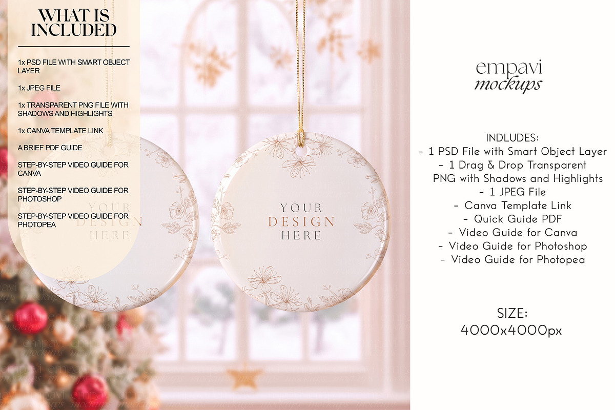 Ornament Mockup Front and Back, a Household Mockup by EmpaviMockups (Photo 2 of 5)