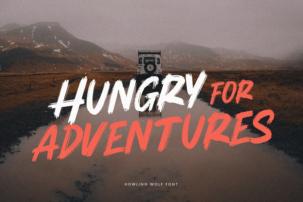 Howling Wolf - Dirty Brush, a Font by Invasi Studio (Photo 6 of 10)