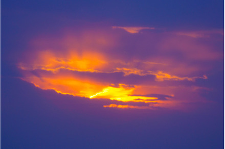 Sunset against clouds of red purple, a Nature Photo by darksoul72