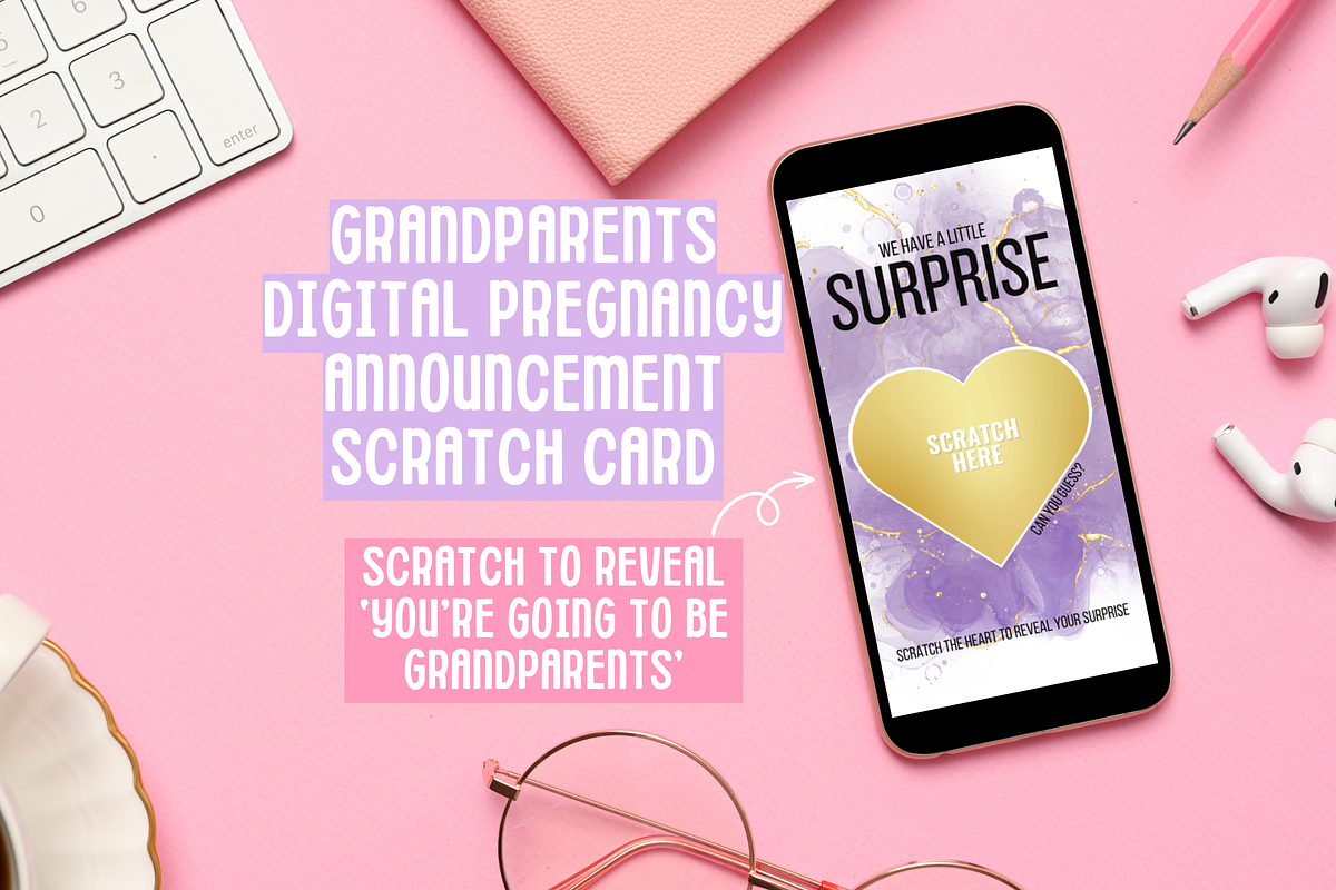 Grandparents Pregnancy Reveal Card, a HTML Template by SunshineStudioBoutique (Photo 1 of 7)