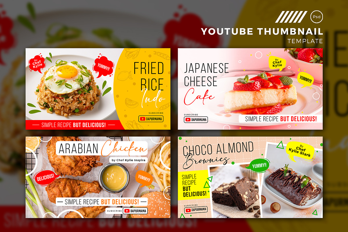 Cooking Youtube Thumbnail, a Social Media Template by Aarley Kaiven