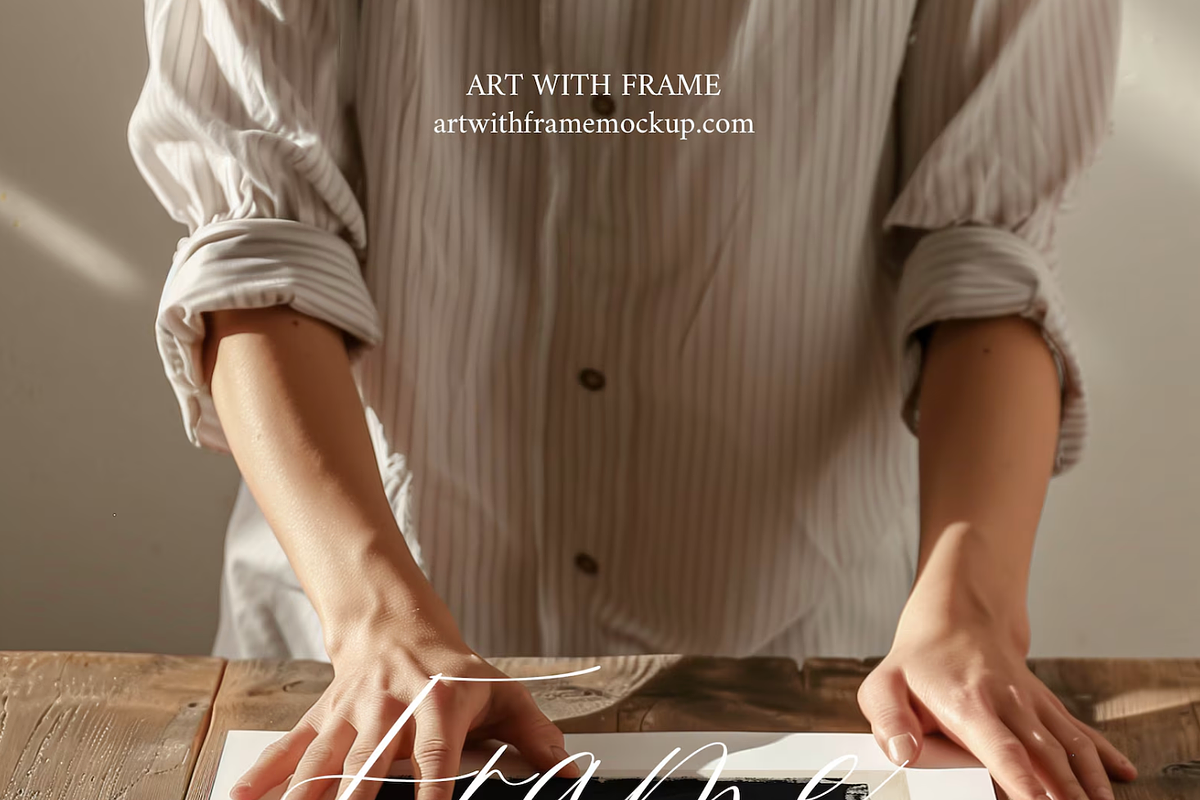 10 Frame Mockups with Person, an Advertising Mockup by ArtwithFrame (Photo 7 of 13)