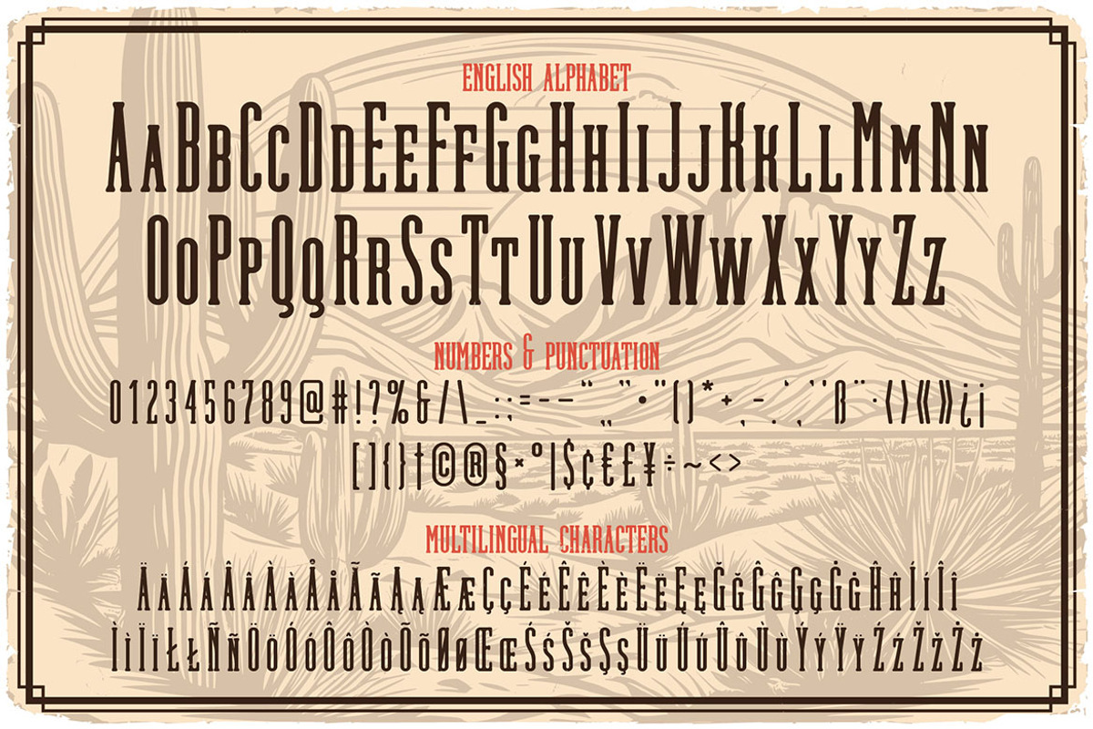 Rodeo Night Vintage Label Font, a Serif Font by JumboDesign (Photo 3 of 5)
