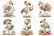 Whimsical Summer Flamingo Clipart, an Illustration by Craft Nest (Thumbnail 4 of 11)