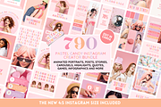 Pastel Instagram Template Bundle, a Social Media Template by SunshineStudioBoutique (Thumbnail 1 of 9)