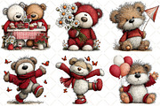 Whimsical Spring Teddy Bear Clipart, an Illustration by Black Bird Studio (Thumbnail 5 of 5)
