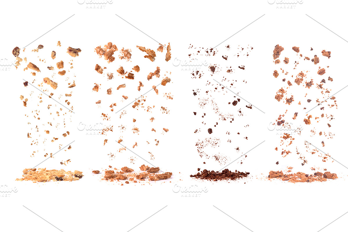 Falling cookies crumbs set isolated, a Background Graphic by StudioVin (Photo 1 of 2)