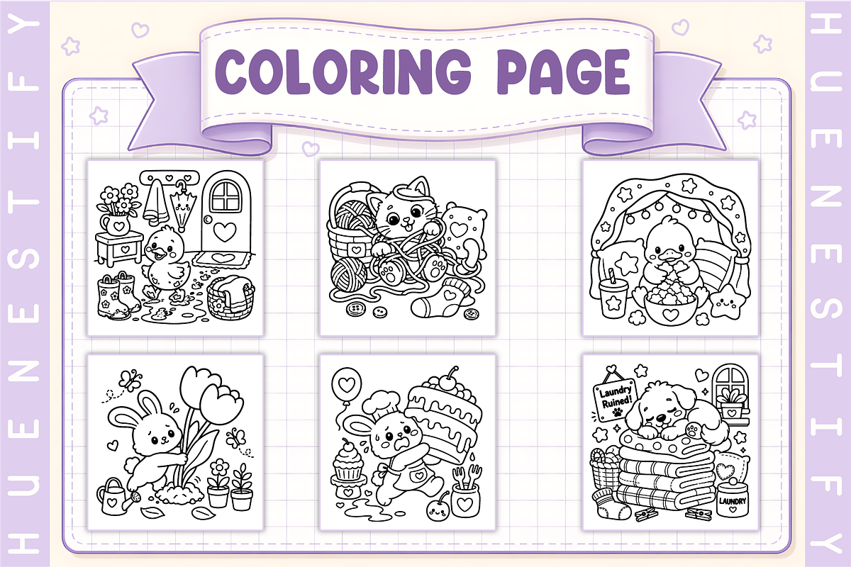 Silly Crimes Coloring Book, a Decorative Illustration by HueNestify (Photo 2 of 4)