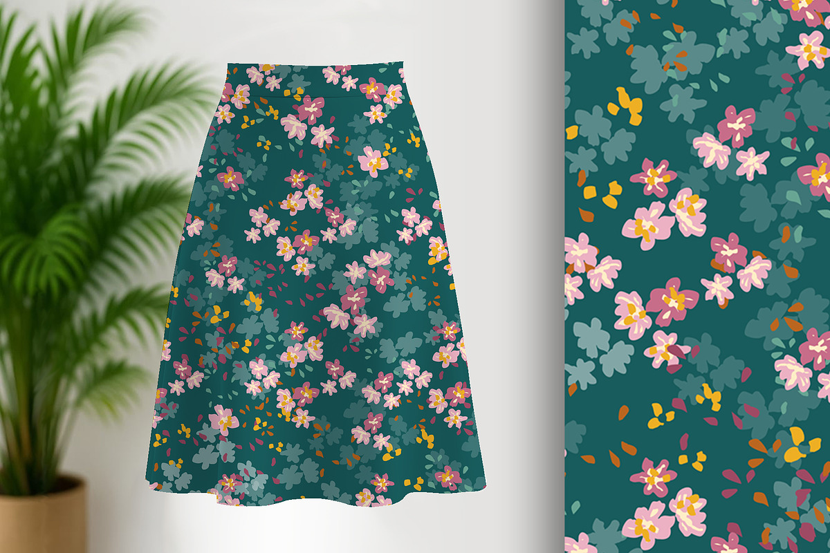 Misty Meadow Floral Seamless Repeat, a Pattern Graphic by Sharon Schwalbe (Photo 1 of 7)