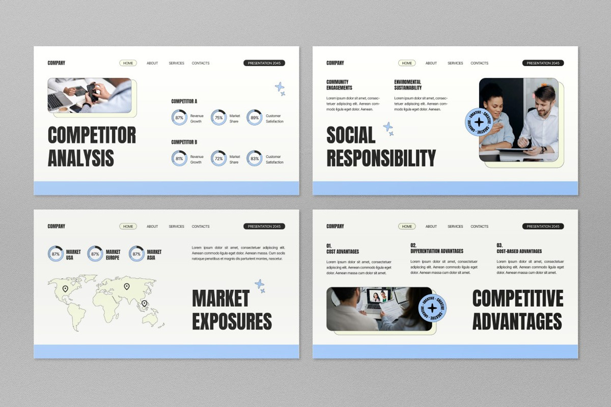 White Company Profile Google Slide, a Presentation Template by graphicook (Photo 7 of 10)