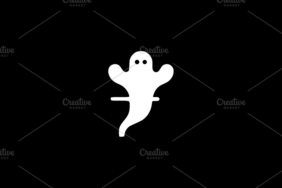 Ghost With Line Silhouette Vector, an Object Illustration by Vectorium Studio (Photo 2 of 4)