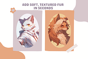 Fluffy Fur Brushes for Procreate, a Brush Add-On by Cozy Brushery (Thumbnail 4 of 5)