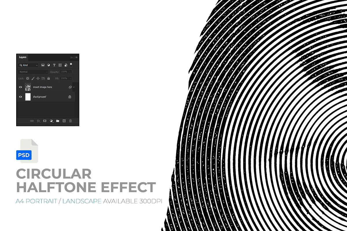 Circular Halftone Photo Effect PSD, a Layer Style Add-On by bnrcreativelab (Photo 1 of 5)