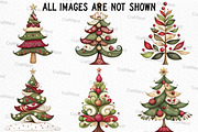 Whimsy Christmas Tree Clipart, an Illustration by Craft Nest (Thumbnail 4 of 6)