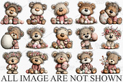 Whimsical Easter Teddy Bear Clipart, an Illustration by Canvas Craft (Thumbnail 3 of 7)