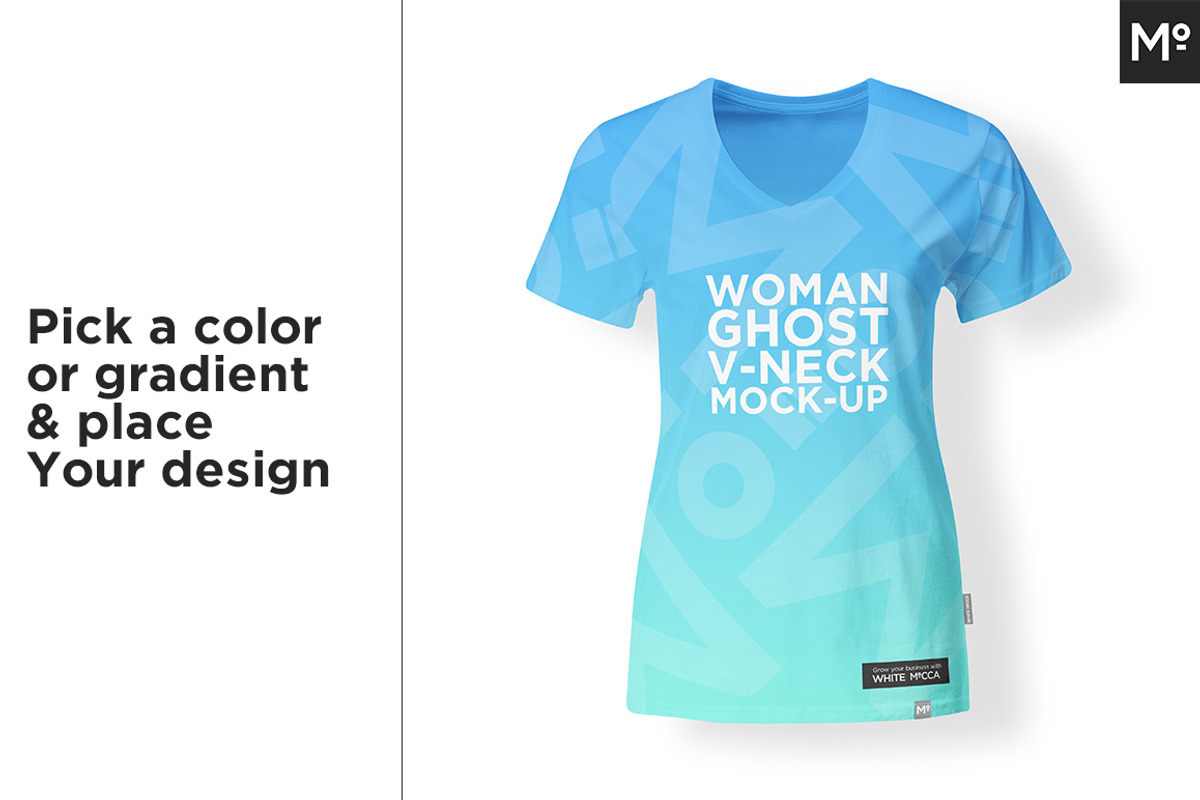 Men & Women Ghost T-shirt Mock-up, a Shirt Mockup by Mocca Mockups Store (Photo 6 of 15)