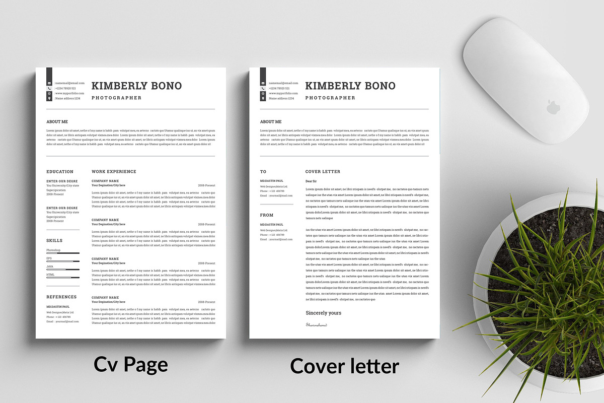 Resume With Cover Letter, a Resume Template by Blackcloud_Creations (Photo 6 of 7)
