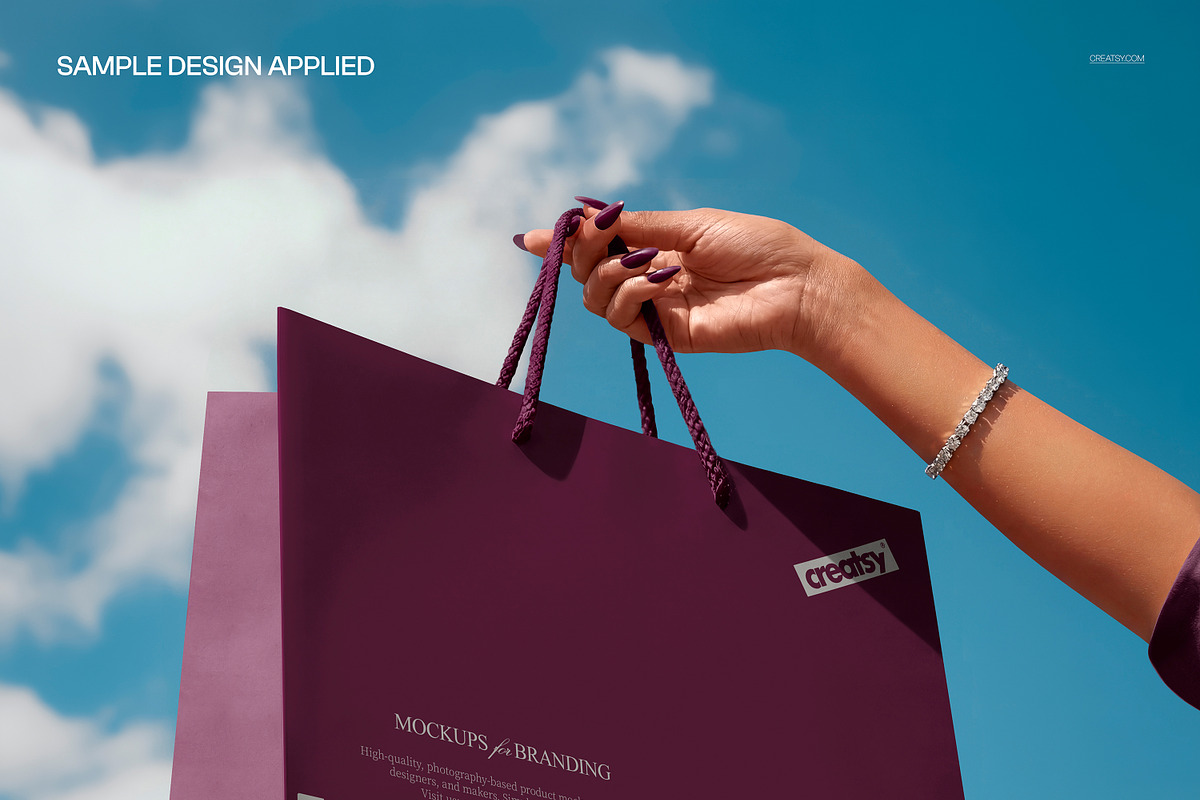 Paper Shopping Bag Mockup, a Product Mockup by creatsy5 (Photo 4 of 5)
