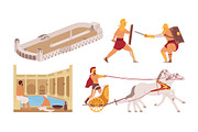 Ancient Rome symbols and characters, a Person Illustration by Good Studio (Thumbnail 4 of 4)