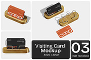 Visiting Card Mockup, a Merchandise Mockup by Permadi Creative (Thumbnail 1 of 5)