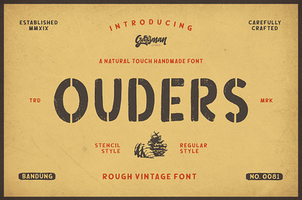 OUDERS - Stencil & Regular Font