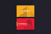 Business Card Template: Yellow & Red, a Business Card Template by RWstudio (Thumbnail 3 of 7)