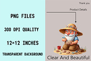 Whimsical Summer Gnome Clipart Bundl, an Illustration by SVGArt (Thumbnail 4 of 9)