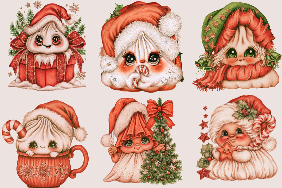 Cute Christmas Dumpling Clipart, a Seasonal Illustration by SVGArt (Photo 3 of 5)