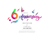 Colorful Anniversary Greeting Card., a Graphic by OtpirusGraphic (Thumbnail 3 of 5)