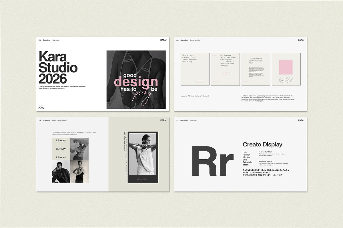 Kara Brand Guidelines | CANVA, a Presentation Template by Graphpexel (Photo 4 of 8)