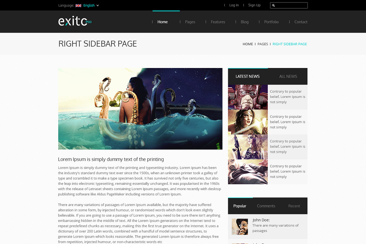 EXITO Multipurpose PSD Template, a Templates & Theme by hsoft (Photo 5 of 5)