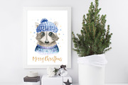Christmas deer and raccoon animals, an Animal Illustration by Peace ART (Thumbnail 12 of 13)