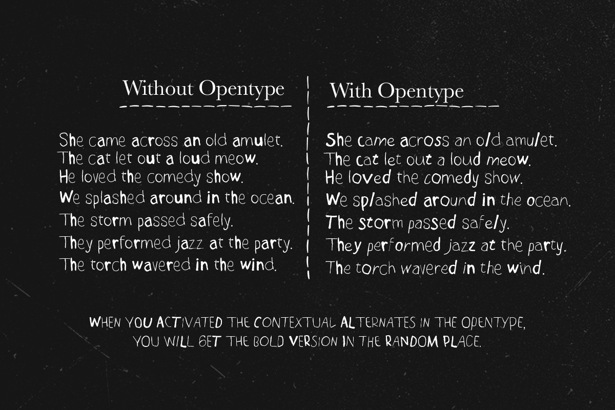 Hidden Surprise - Irregular Font, a Handwritten Font by Bale Type (Photo 6 of 9)