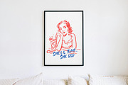 Shell Yeah, She Did! Sassy Swimsuit, an Illustration by Libby Wishes (Thumbnail 2 of 5)