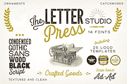 Letterpress Studio Fonts -20% SALE, a Sans Serif Font by Fenotype (Thumbnail 1 of 20)