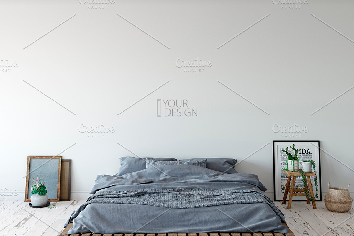 Wall & Frames Mockup - Bundle Vol 4, a Print Template by Yuri-U (Photo 15 of 32)