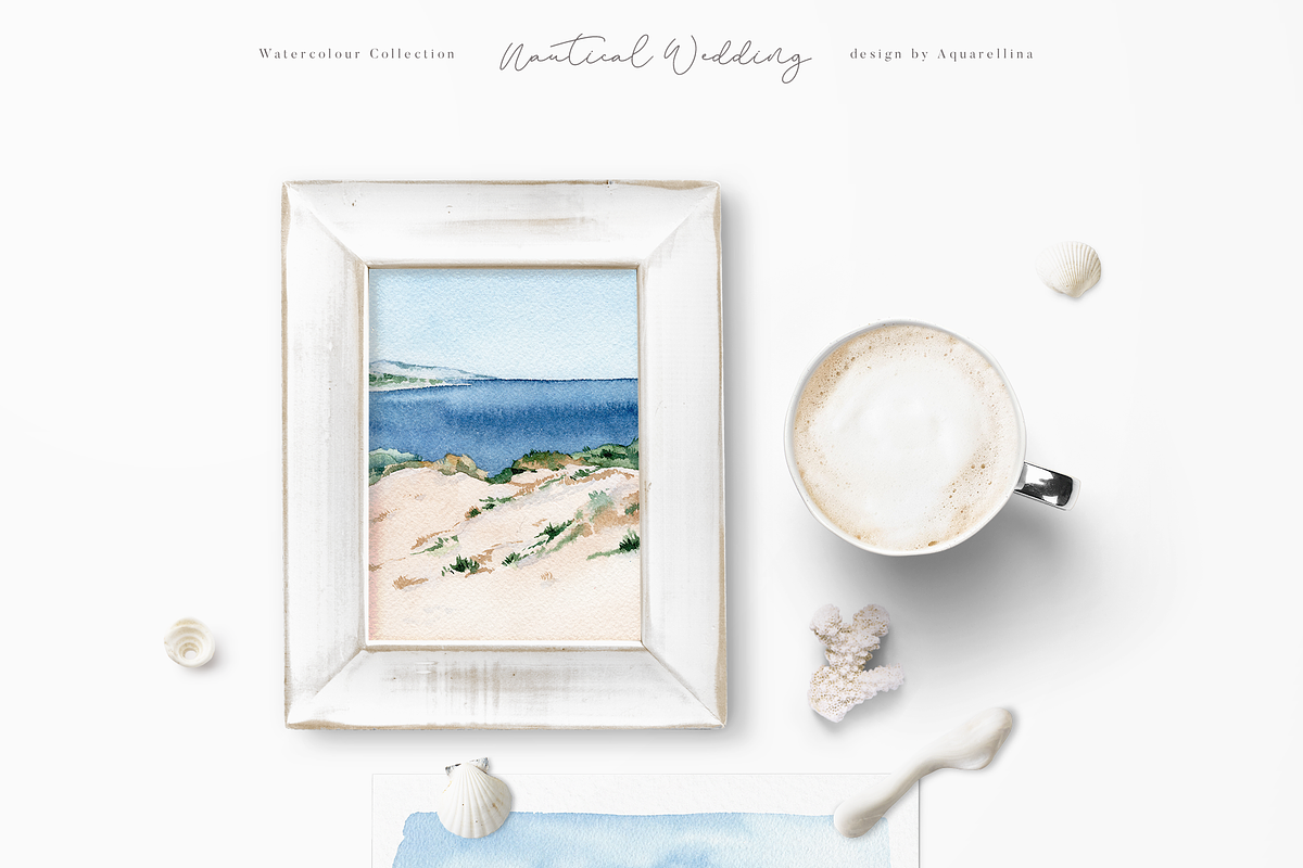 Nautical Beach Wedding Illustrations, a Decorative Illustration by Aquarellina (Photo 19 of 34)