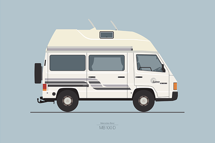 Vector Illustration Mercedes MB100D