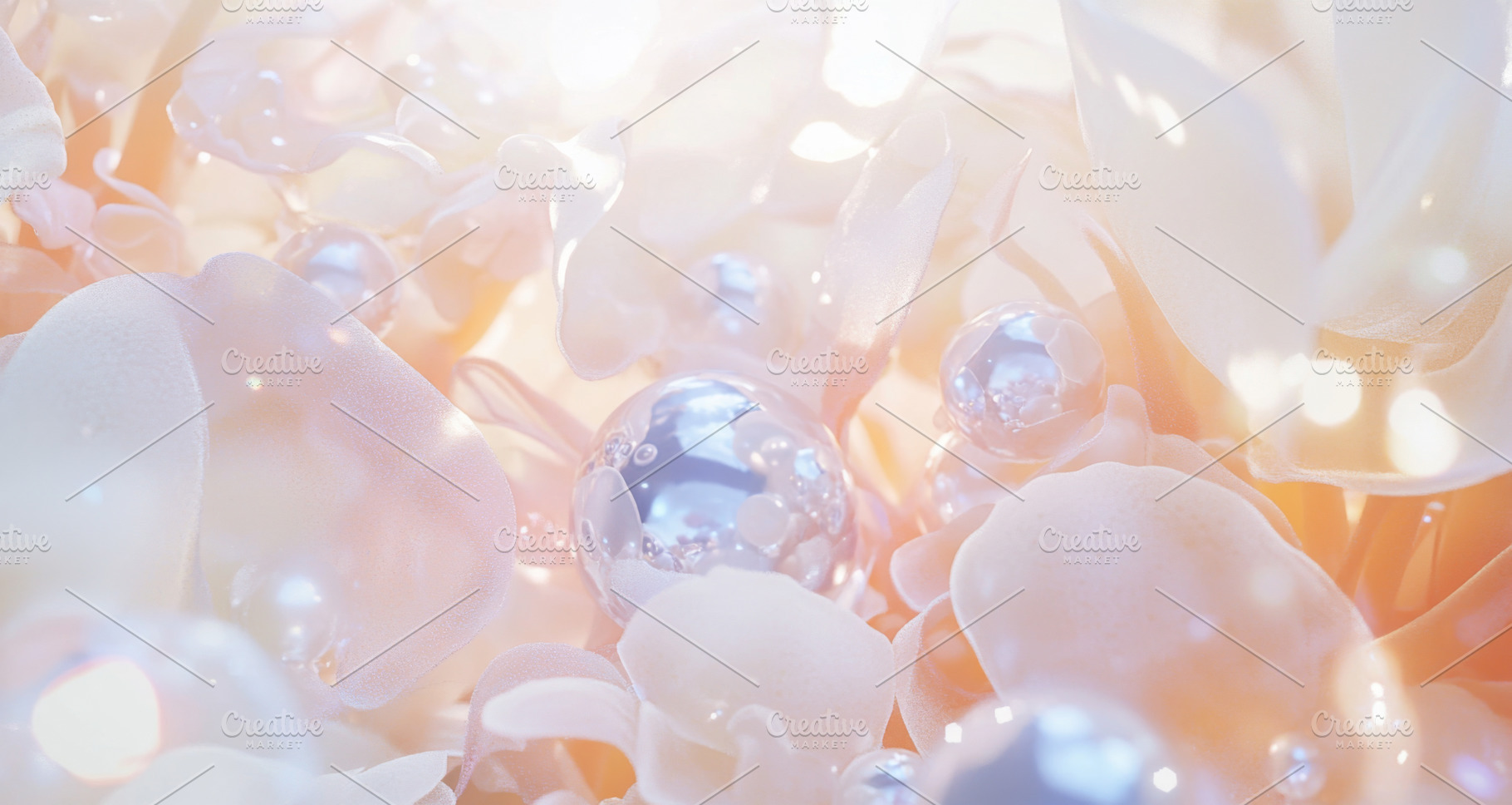 Close-up of coral and pearls with so, a Photo by Dvoevnore photos