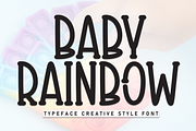 Baby Rainbow | Script Font, a Script Font by Scratchones (Thumbnail 1 of 8)