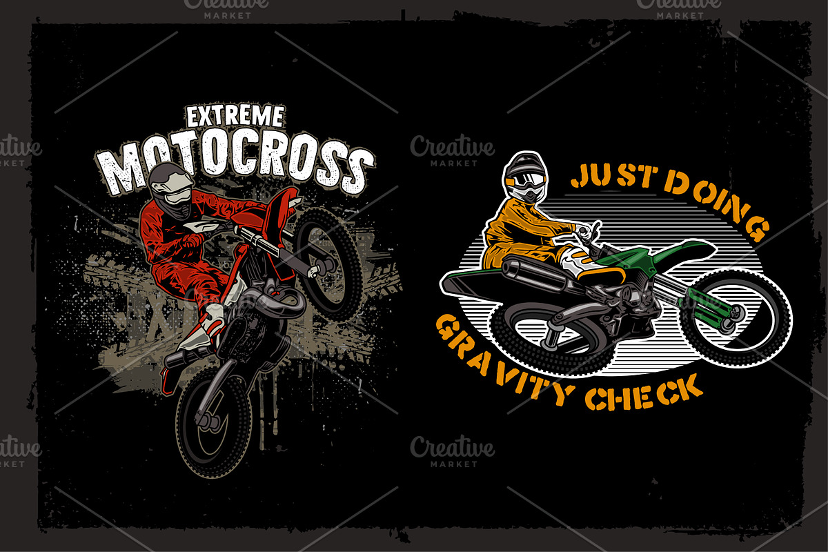 Motocross Design Bundle, a Transportation Illustration by The BolzStudio (Photo 4 of 8)