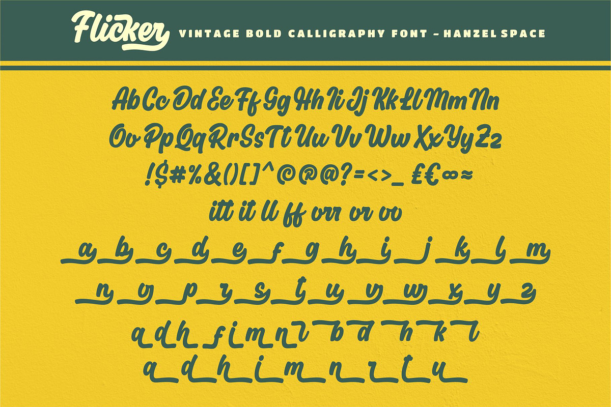 Flicker - Vintage Calligraphy Font