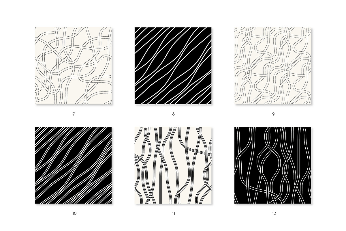 Interweaved Seamless Patterns Set, a Pattern Graphic by Curly_Pat (Photo 4 of 5)