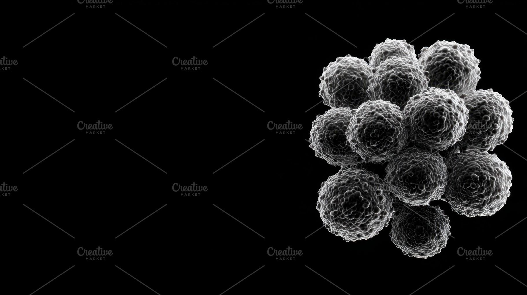 Cells cluster in darkness, a Photo by Beautiful things