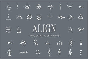 Wellness Holistic Boho Yoga Icons