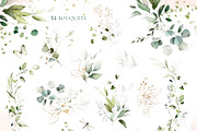 Green watercolor herbs, leaves, a Decorative Illustration by Lisima (Thumbnail 2 of 19)