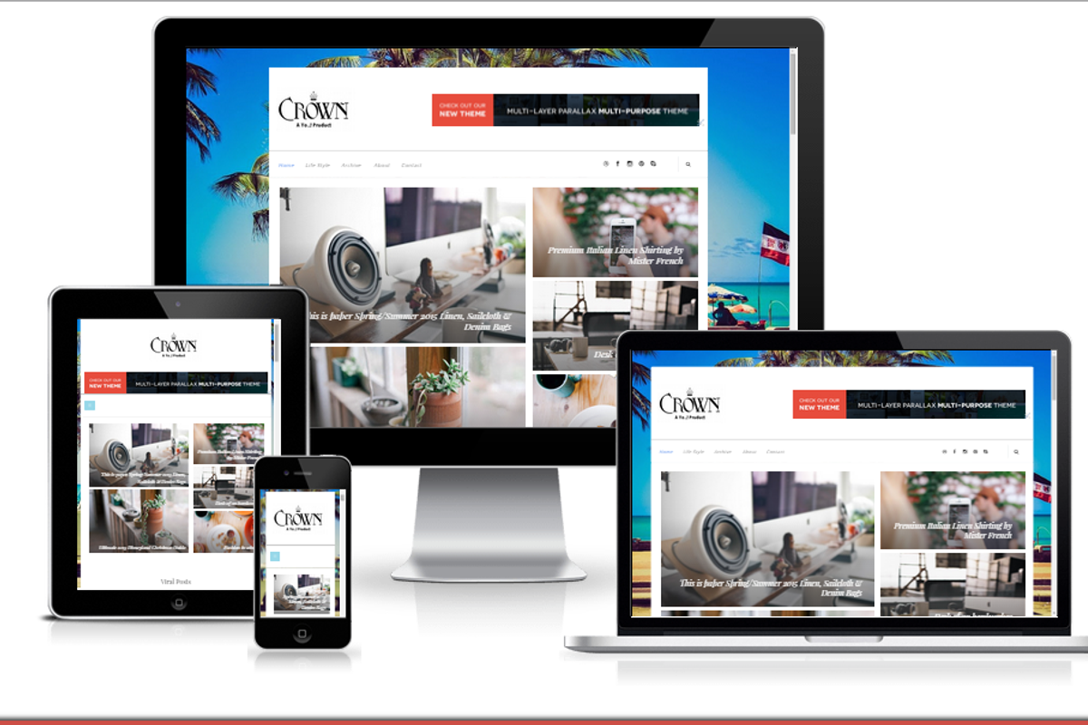 Crown Creative Blogger Template, a Websites & App Template by Yo..! Templates (Photo 2 of 2)