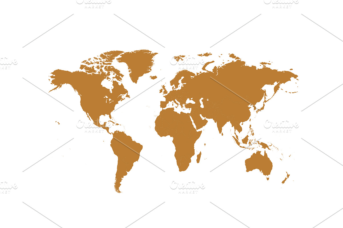 World map Info graphic gold color, f, a Background Graphic by TeaGraphicDesign